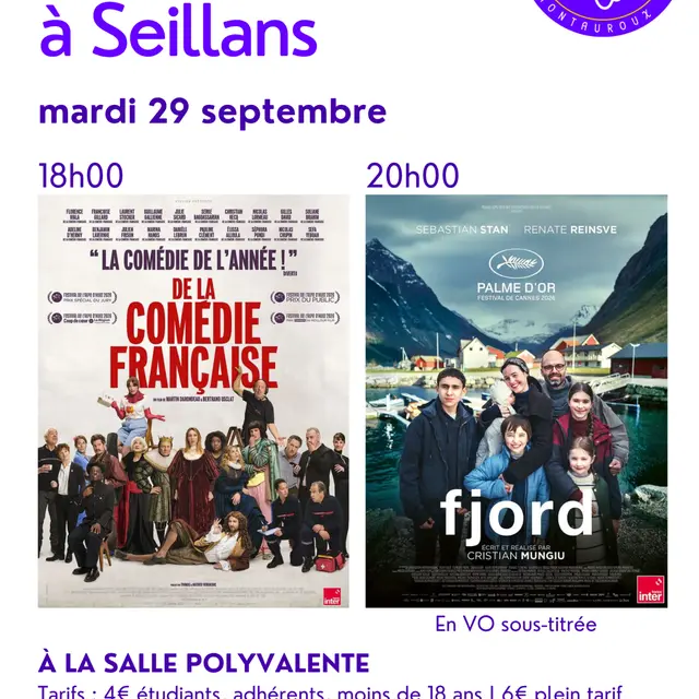 Cinéma au village de Seillans - 2 séances à 18h et 20h_Seillans