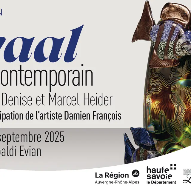 Exposition  Graal, Verre contemporain. Collection Denise et Marcel Heider._Évian-les-Bains