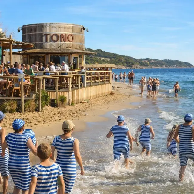 Grand bain collectif de la nouvelle année_Ramatuelle