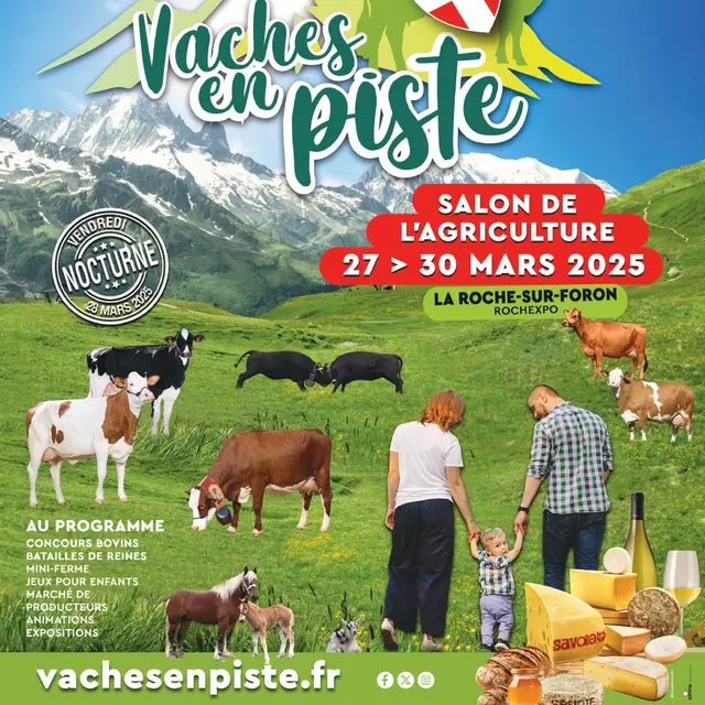 Vaches en piste, salon de l'agriculture_La Roche-sur-Foron