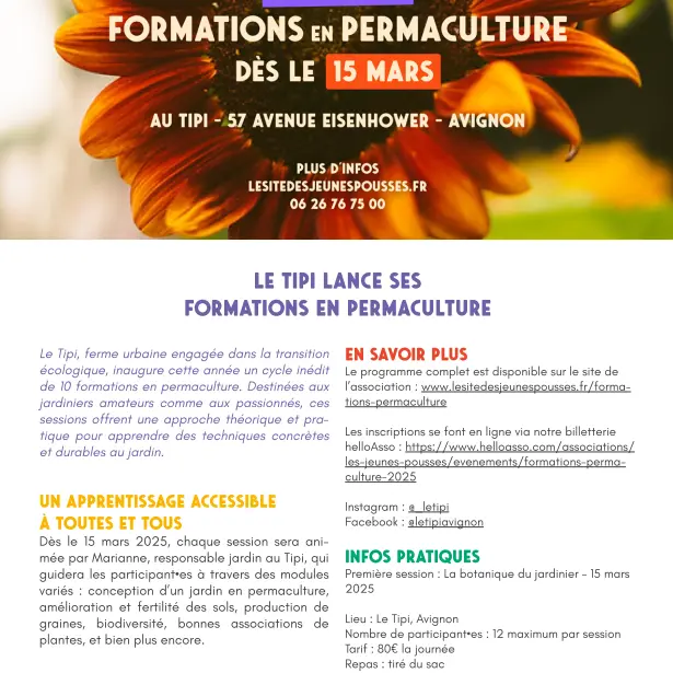Formation en permaculture au Tipi