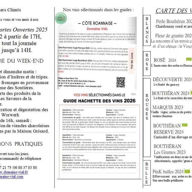 Journée Portes Ouvertes - Domaine Vial_Saint-André-d'Apchon