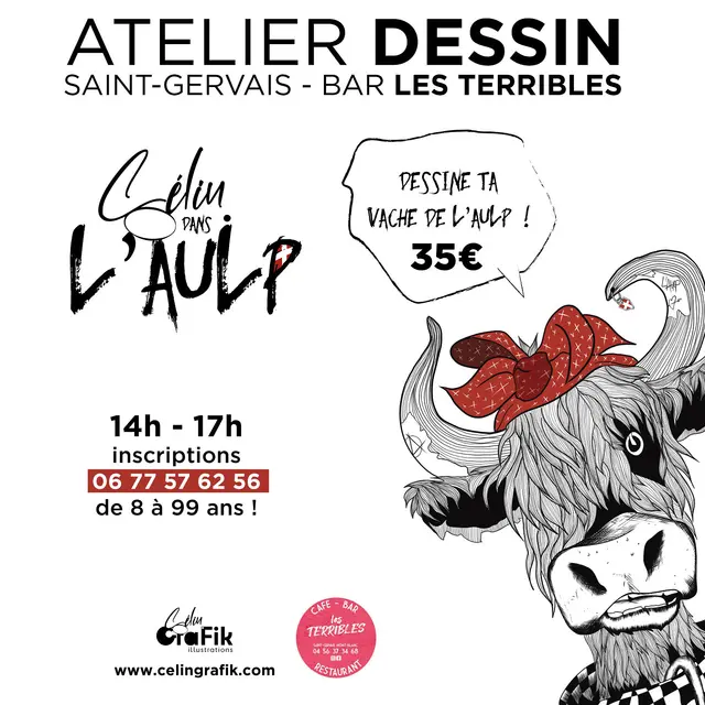 Atelier -Dessine ta vache de l'Aulp !_Saint-Gervais-les-Bains