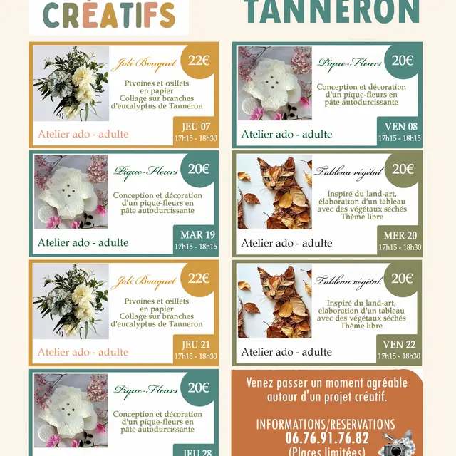 Ateliers créatifs d'été au Petit Chalet: Joli bouquet_Tanneron