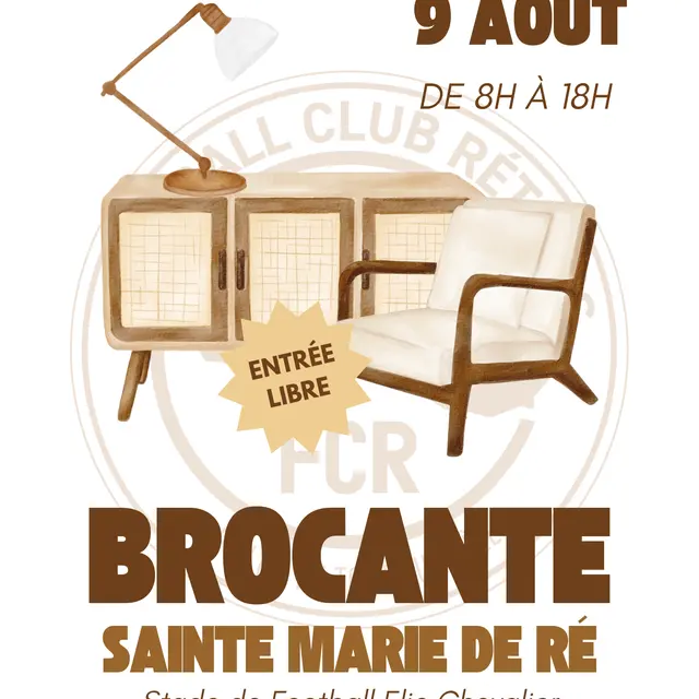 Affiche de la brocante du FC Réthais