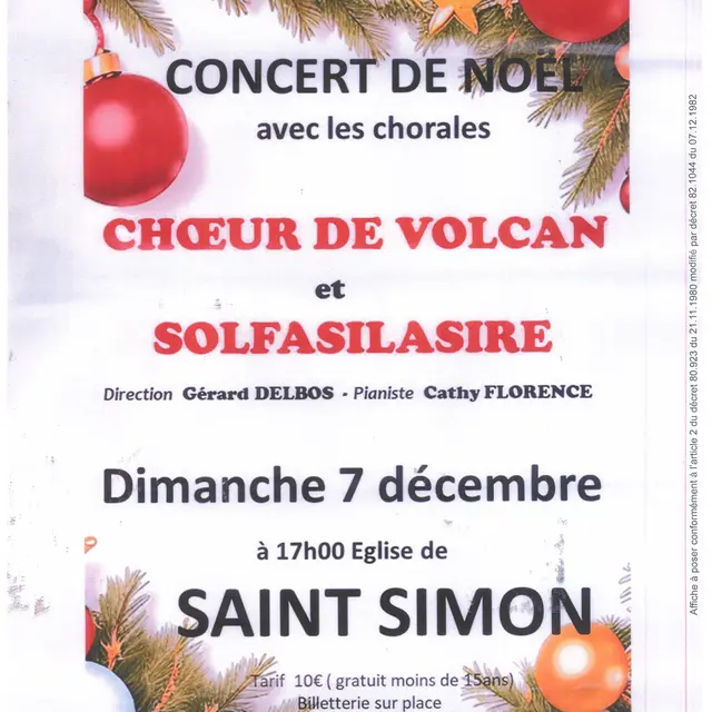 Concert de Noel Chœur de Volcan et Salfasilasire_Saint-Simon