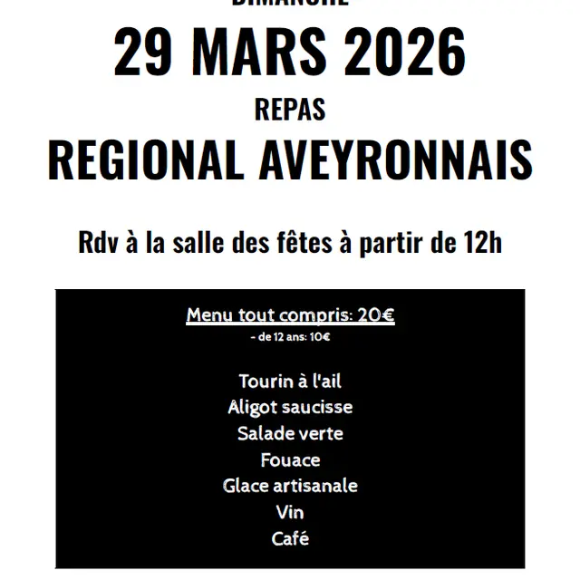 Repas régional aveyronnais_Saint-Beauzeil