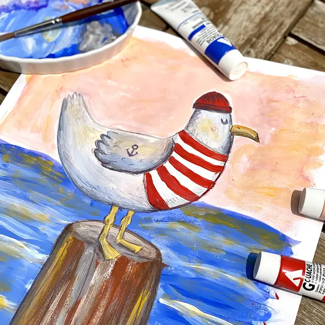Gouache mouette