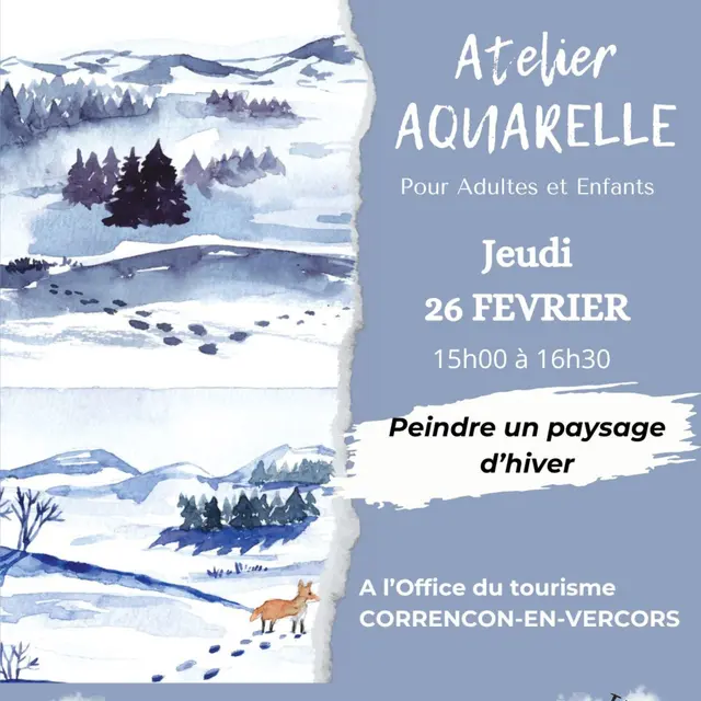 Atelier Aquarelle - Le paysage enneigé_Corrençon-en-Vercors
