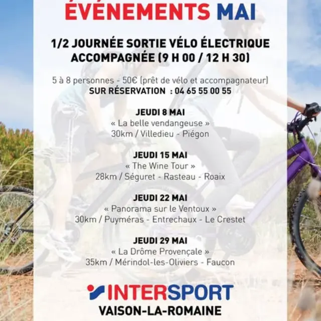 Journée sortie vélo électrique - Intersport_Vaison-la-Romaine
