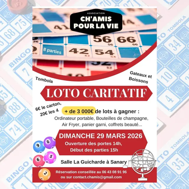 Loto de l'association Ch'Amis pour la vie_Sanary-sur-Mer