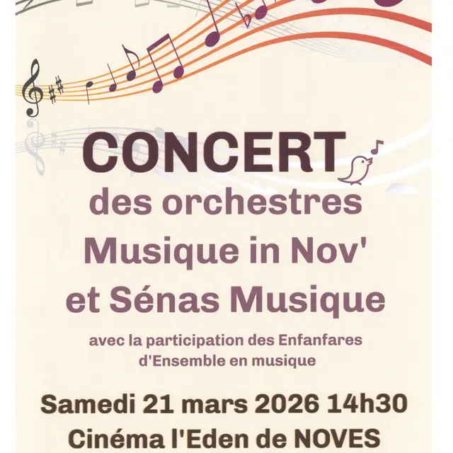 Concert des orchestres Musique in Nov' et Sénas Musique_Noves