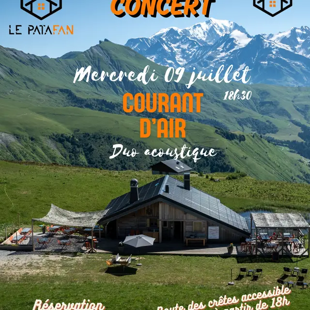 Concert au Patafan : Courant d'air - Duo acoustique_Les Saisies