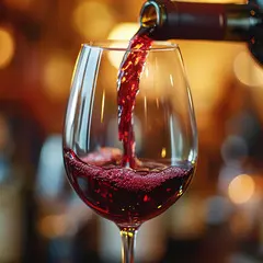 Visuel Beaujolais nouveau versé au verre