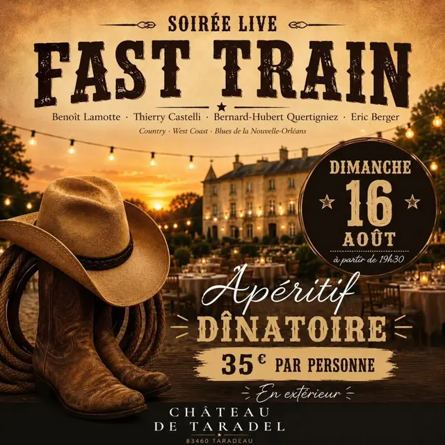Chateau de Taradel - apéritif dinatoire Fast Train_Taradeau