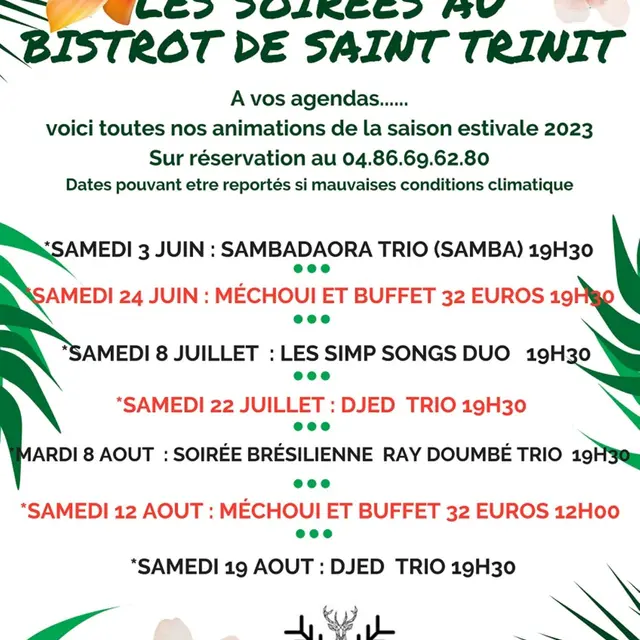 Les soirées au bistrot de saint trinit