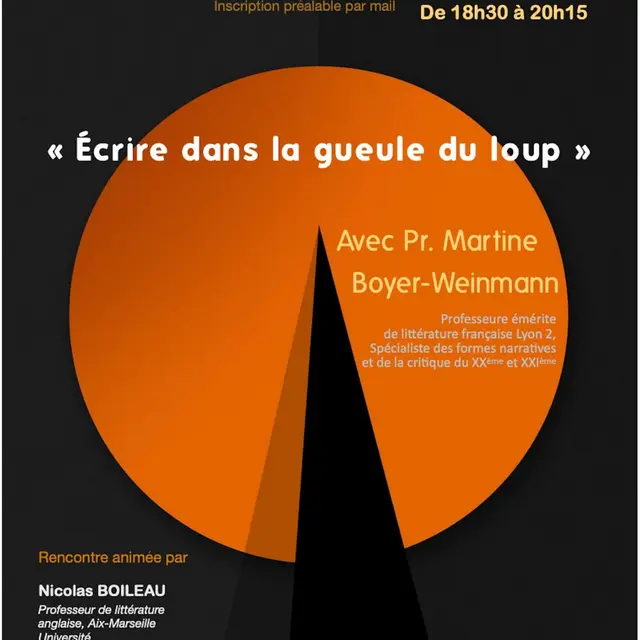 Conférence : Ecrire dans la gueule du loup_Aix-en-Provence