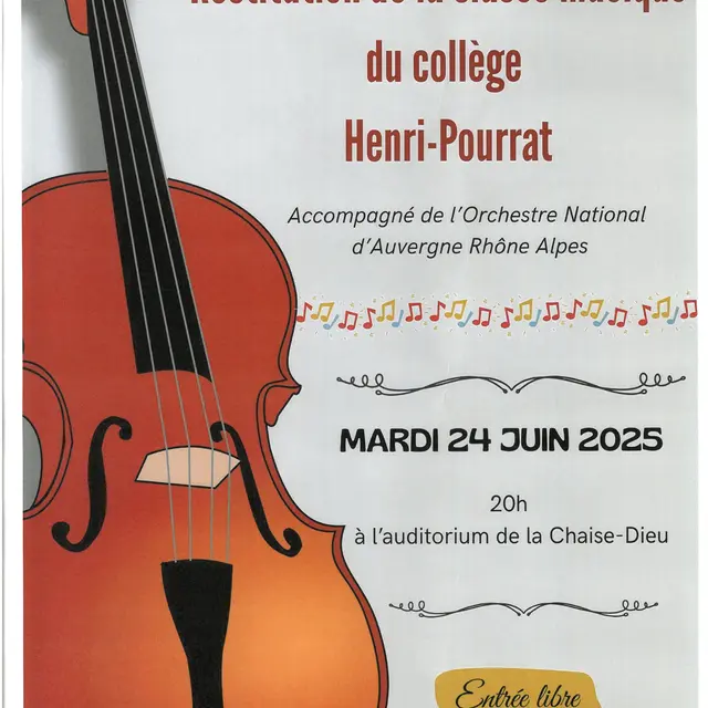 EVE_Concert / Orchestre National d'Auvergne, classe cordes du collège de la Chaise-Dieu_La Chaise-Dieu-affiche