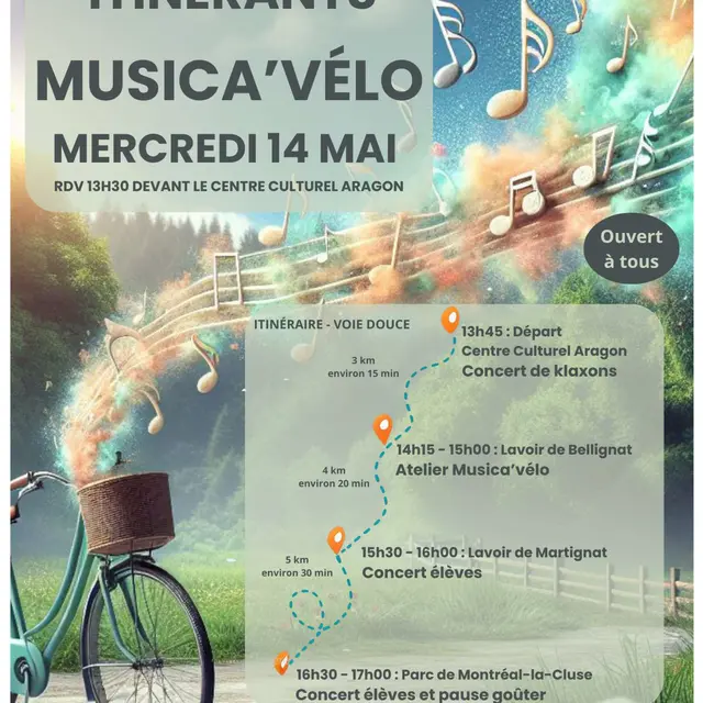 MUSICA'VÉLO : des scènes ouvertes itinérantes à vélo sur la Voie douce ! _Oyonnax