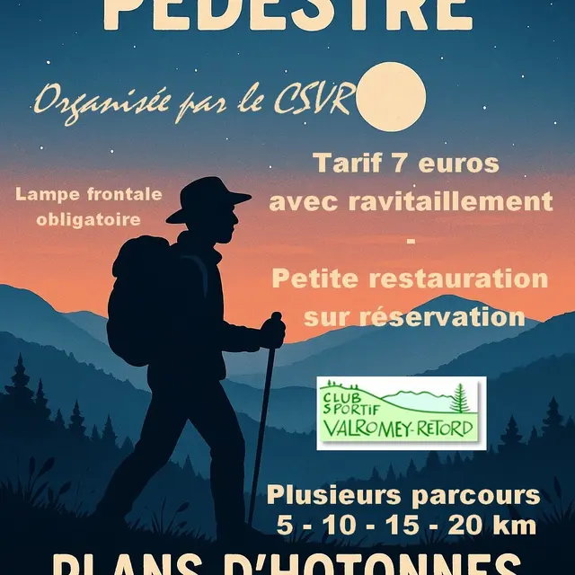 Randonnée pédestre semi-nocturne aux Plans d'Hotonnes Haut Valromey