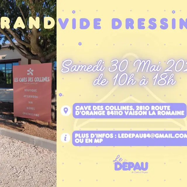 Grand vide-dressing & bourse aux jouets - Cave des collines_Vaison-la-Romaine