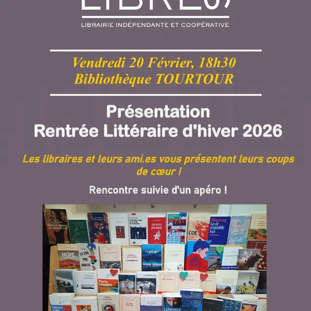 Présentation - Rentrée Littéraire d'hiver 2026_Tourtour