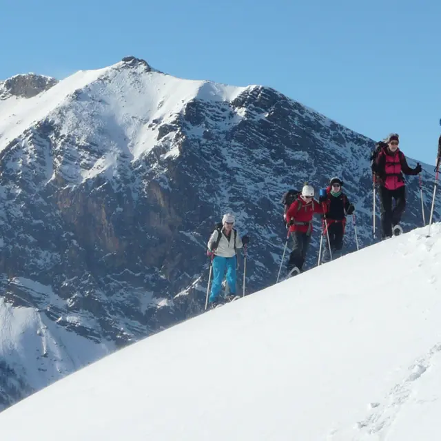 Raquettes sans frontières entre Briançonnais et Piémont_Cervières