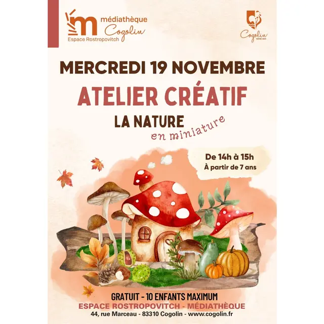 Atelier créatif : la nature en miniature_Cogolin