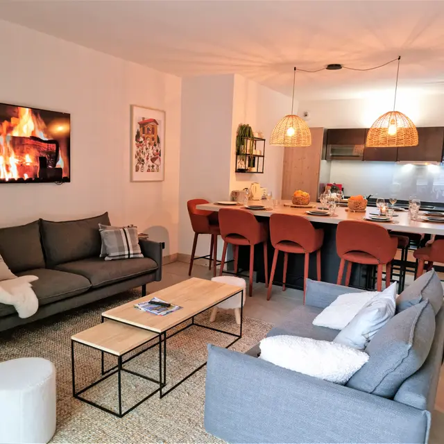Salon/cuisine A1 Les Fermes d'Eugénie