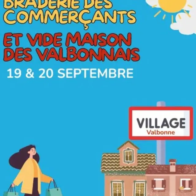 Braderie des commerçants et vide maisons_Valbonne