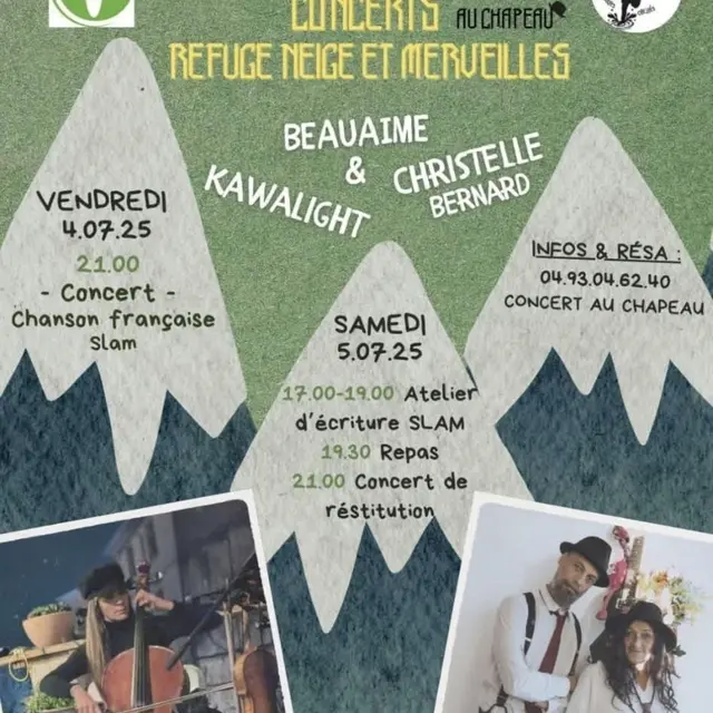 Concerts refuge neige et merveilles_Tende