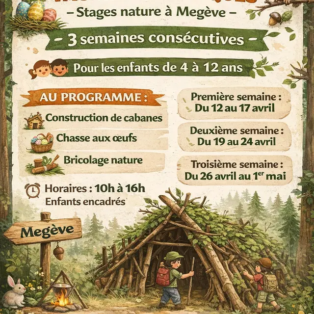 Stages Trappeurs enfants Pâques 4/13 ans_Megève
