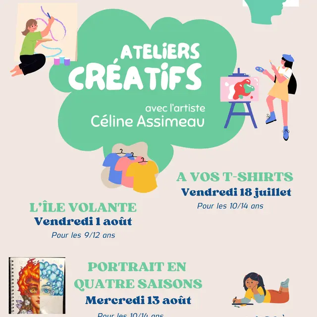 Atelier dessin : Portrait en quatre saisons_La Couarde-sur-Mer