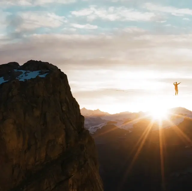 Un instant suspendu au dessus des pistes_Le Grand-Bornand