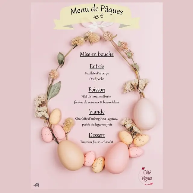 Menu de Pâques à Côté Vignes by Coco_Beaumes-de-Venise
