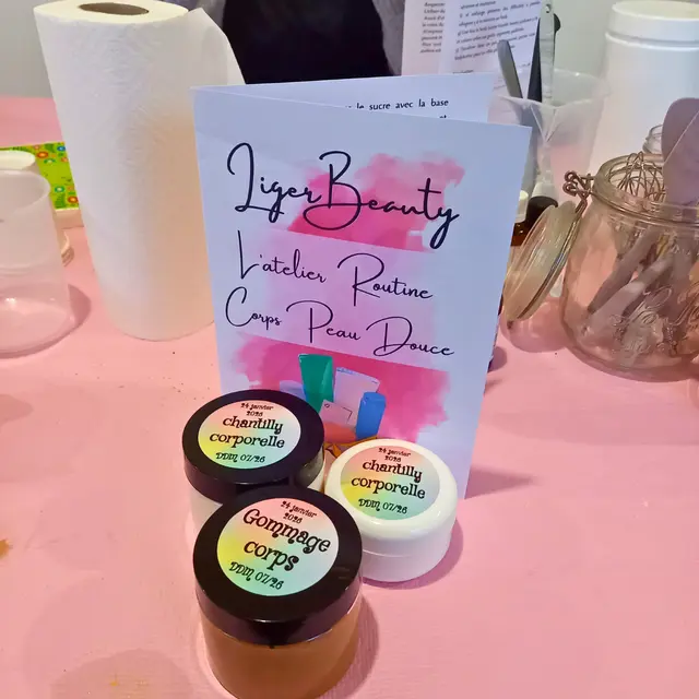 Atelier cosmétique routine soins corps