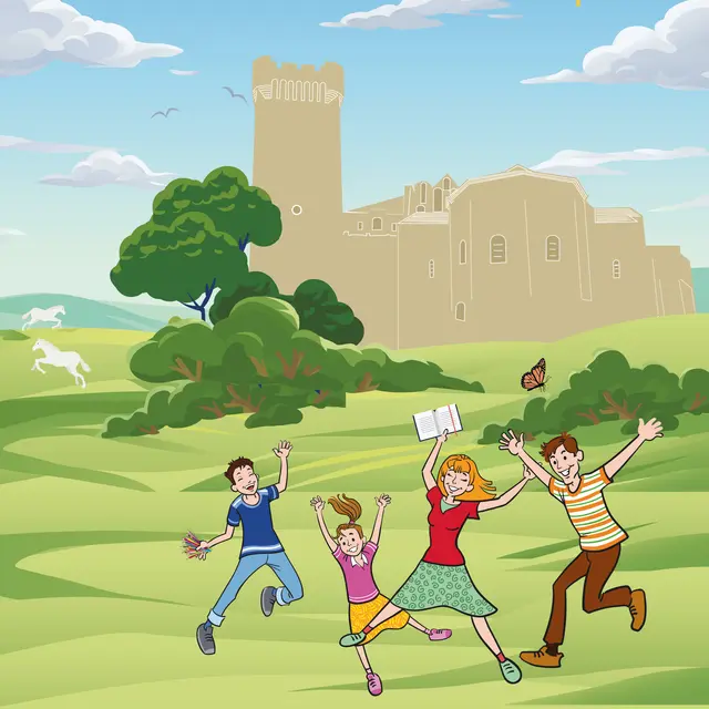 Visuel l'abbaye en famille