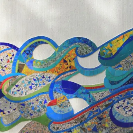 Le Chemin Debussy, reflets dans l'eau, Sylvie Rabussier