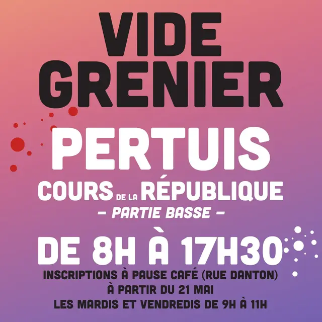 Vide grenier pertuis