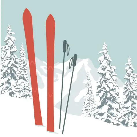 Skis et bâtons