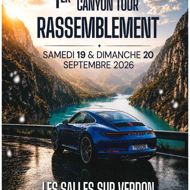 1er Porsche Canyon Tour Rassemblement_Les Salles-sur-Verdon