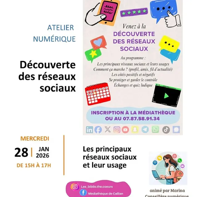 Atelier numérique : A la découverte des réseaux sociaux_Callian