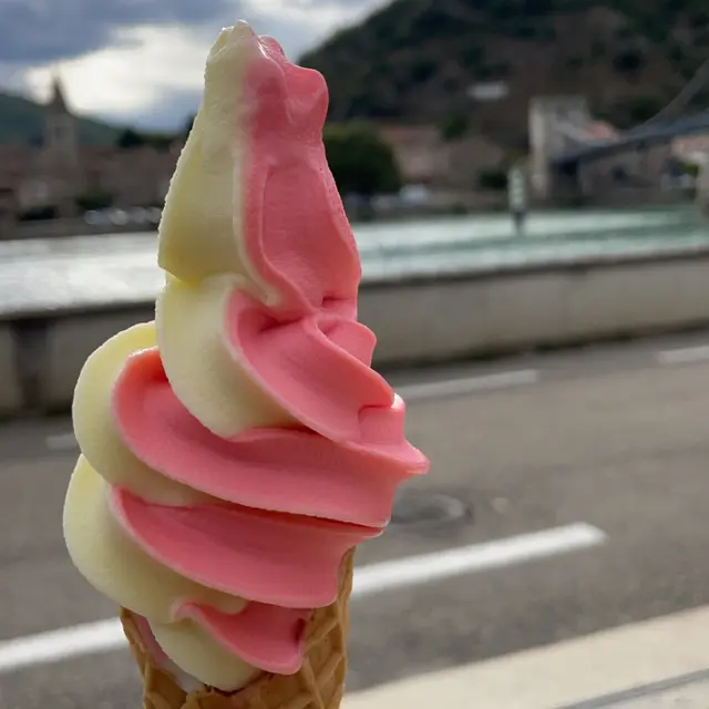 Glace italienne Vanille/Fraise