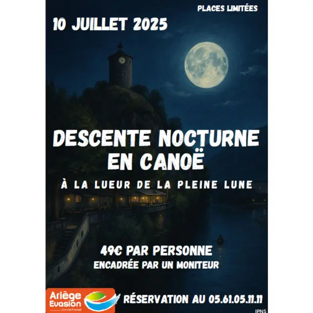 Sortie canoë nocturne