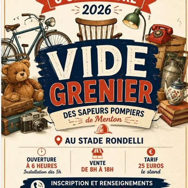 Vide grenier - Amicale Sapeurs Pompiers_Menton