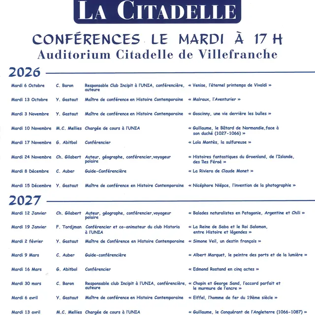 Conférences de l’UVIA_Villefranche-sur-Mer