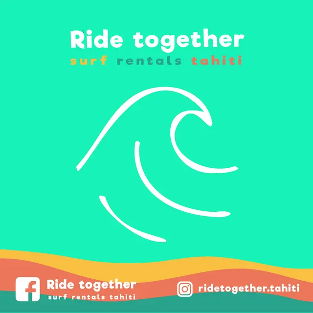 Ride together, surf rentals Tahiti - logo