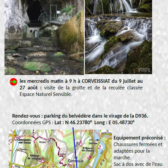 Grotte et reculée de Corveissiat