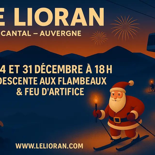 Descente aux flambeaux et Feu d'artifice_Le Lioran