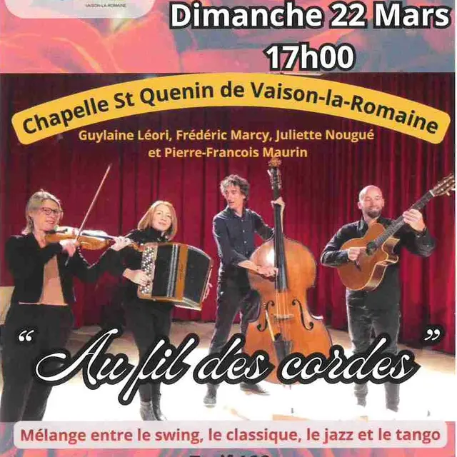 Concert Au fil des cordes à la chapelle st Quenin_Vaison-la-Romaine